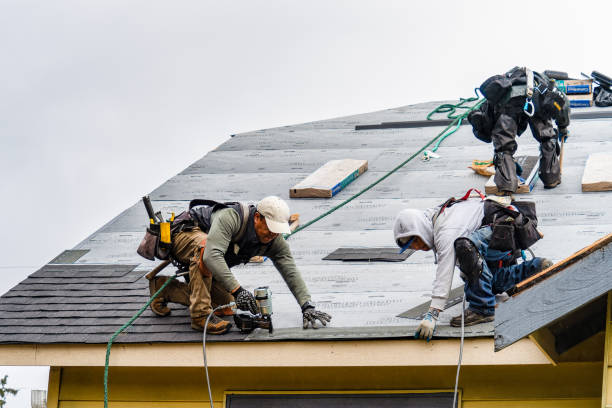 Professional Gutter Installation technician working in Bruce, SD